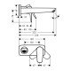 Смеситель для раковины hansgrohe Talis E настенный с длинным изливом 71734140, шлифованная бронза