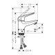 Смеситель hansgrohe Novus для раковины 71024000, хром Смеситель hansgrohe Novus для раковины 71024000, хром