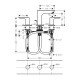 Смеситель hansgrohe Talis E для раковины, на 3 отверстия, со сливным гарнитуром 71733000, хром Смеситель hansgrohe Talis E для раковины, на 3 отверстия, со сливным гарнитуром 71733000, хром