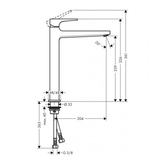 Смеситель hansgrohe Metropol для раковины 32512990, полированное золото