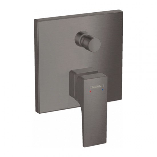 Смеситель hansgrohe Metropol для ванны настенный скрытый с рычаговой рукояткой 32545340, шлифованный черный хром