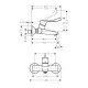 Смеситель для раковины, однорычажный, с длинной рукояткой Hansgrohe 31913000, хром Смеситель для раковины, однорычажный, с длинной рукояткой Hansgrohe 31913000, хром