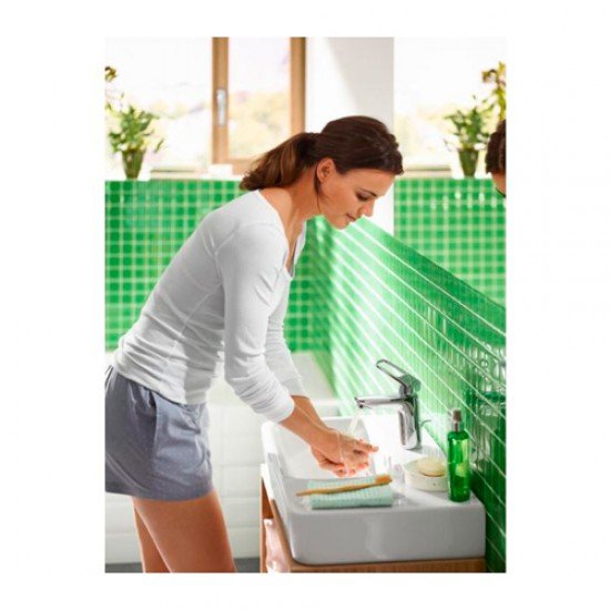 Смеситель hansgrohe Logis loop для раковины со средним изливом и сливным гарнитуром 71151000, хром Смеситель hansgrohe Logis loop для раковины со средним изливом и сливным гарнитуром 71151000, хром