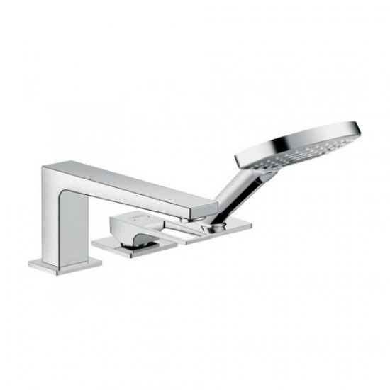 Смеситель на край ванны, на 3 отверстия, с рукояткой-петлей Hansgrohe 74550000, хром