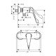 Смеситель для душа Hansgrohe Novus, однорычажный, с длинной рукояткой, ВМ 71926000, хром Смеситель для душа Hansgrohe Novus, однорычажный, с длинной рукояткой, ВМ 71926000, хром