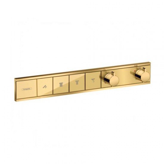 Термостат, скрытого монтажа, для 4 потребителей; Hansgrohe 15382990, полированное золото Термостат, скрытого монтажа, для 4 потребителей; Hansgrohe 15382990, полированное золото