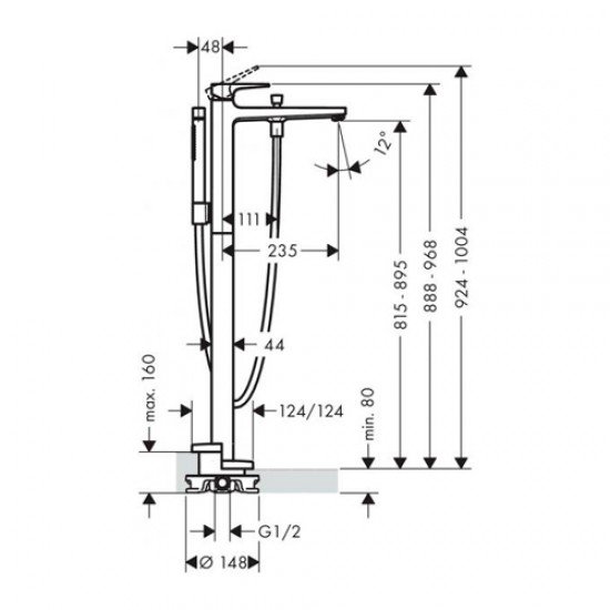 Смеситель hansgrohe Metropol для ванны 32532000, хром