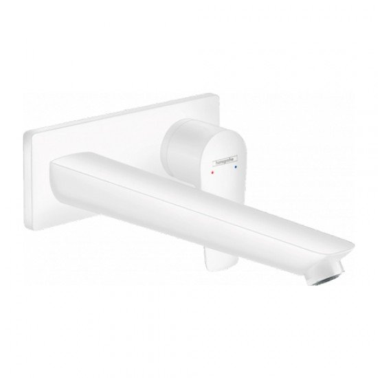 Смеситель hansgrohe Talis E для раковины, однорычажный, СМ, излив 225 мм. 71734700, матовый белый Смеситель hansgrohe Talis E для раковины, однорычажный, СМ, излив 225 мм. 71734700, матовый белый