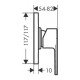 Смеситель для душа однорычажный Hansgrohe Vernis Shape 71658000, хром