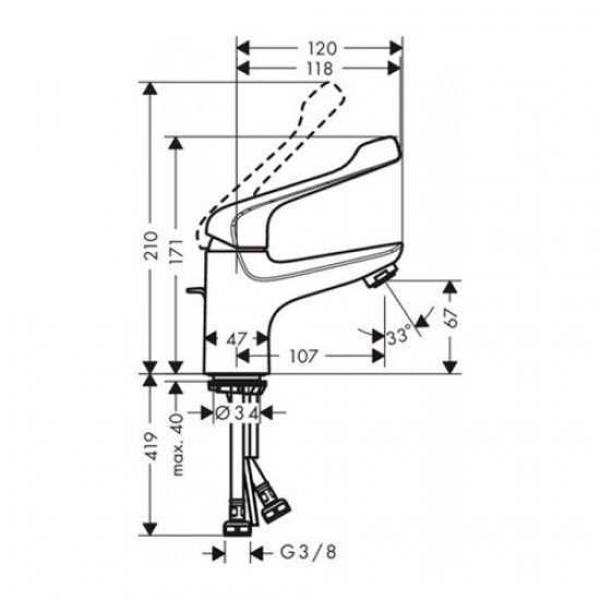 Смеситель для раковины Hansgrohe Novus 71920000, хром