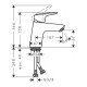 Смеситель для раковины Hansgrohe Logis 70, однорычажный, Coolstart, без сливного набора 71073000, хром Смеситель для раковины Hansgrohe Logis 70, однорычажный, Coolstart, без сливного набора 71073000, хром