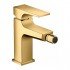 Смеситель hansgrohe Metropol для биде, однорычажный, со сливным клапаном Push-Open, 32520990, полированное золото
