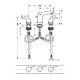 Смеситель hansgrohe Novus для раковины на 3 отверстия, со сливным гарнитуром 71140000, хром