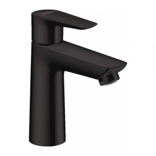 Смеситель hansgrohe Talis E для раковины 110, однорычажный, со сливным гарнитуром 71710670, матовый черный Смеситель hansgrohe Talis E для раковины 110, однорычажный, со сливным гарнитуром 71710670, матовый черный