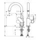 Смеситель для раковины 210, со сливным гарнитуром Hansgrohe Vernis Blend 71554000, хром
