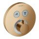 Термостат Hansgrohe ShowerSelect S, для 2 потребителей; , СМ 15743140, шлифованная бронза