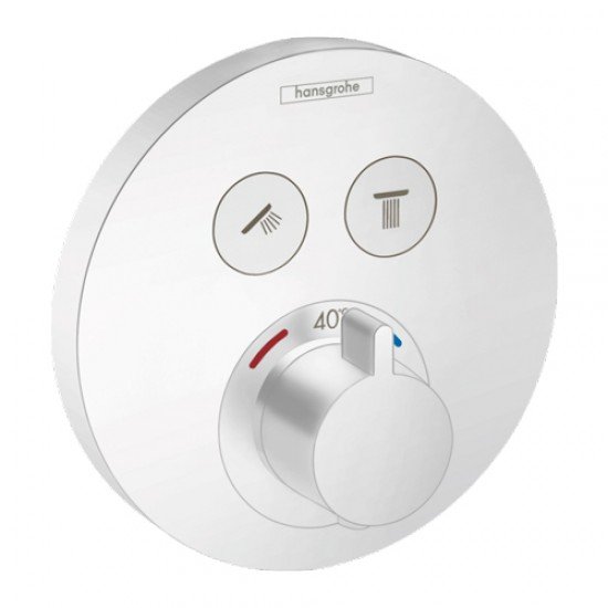 Термостат Hansgrohe ShowerSelect S, для 2 потребителей; , СМ 15743700, матовый белый