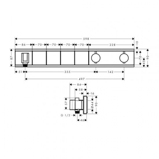 Термостат hansgrohe RainSelect для душа 15357000, хром Термостат hansgrohe RainSelect для душа 15357000, хром