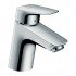 Смеситель для раковины Hansgrohe Logis 70, однорычажный, Coolstart, со сливным гарнитуром 71072000, хром