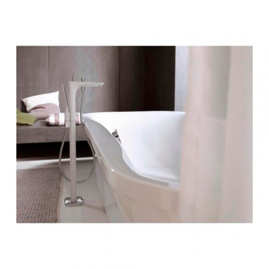Смеситель hansgrohe PuraVida для ванны 15473400, белый/хром Смеситель hansgrohe PuraVida для ванны 15473400, белый/хром