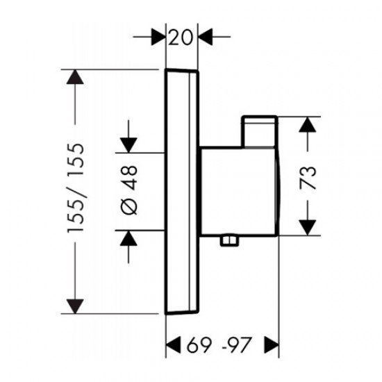 Термостат HG ShowerSelect hflow СМ BBR 15760140, полированная бронза Термостат HG ShowerSelect hflow СМ BBR 15760140, полированная бронза