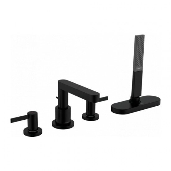 Смеситель на край ванны hansgrohe Finoris 76444670, на 4 отверстия, с sBox, матовый черный