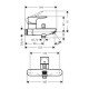 Смеситель для ванны, однорычажный, ВМ Hansgrohe 71741000, хром