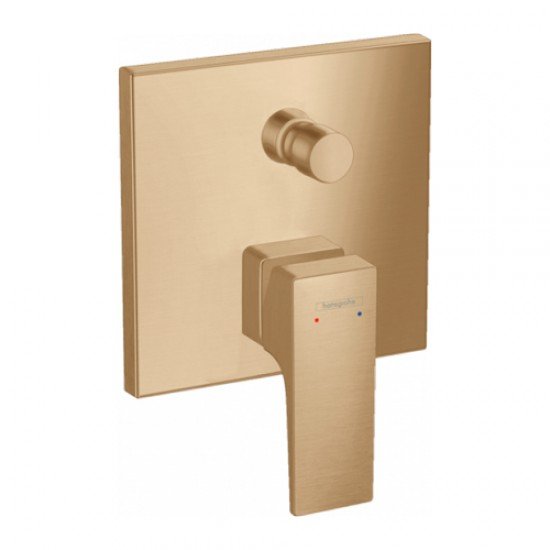 Смеситель hansgrohe Metropol для ванны настенный скрытый с рычаговой рукояткой, 32545140, шлифованная бронза