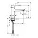 Смеситель Hansgrohe Metropol 100, однорычажный, с рычаговой рукояткой, для холодной воды, для маленькой раковины 32501000, хром