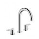 Смеситель для раковины, на 3 отверстия, со сливным гарнитуром Hansgrohe Vernis Shape 71563000, хром