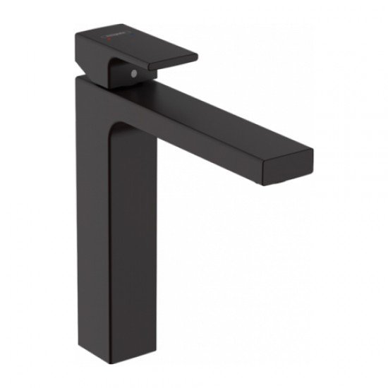 Смеситель для раковины 190, без сливной гарнитуры Vernis Shape Hansgrohe 71591670, матовый черный Смеситель для раковины 190, без сливной гарнитуры Vernis Shape Hansgrohe 71591670, матовый черный