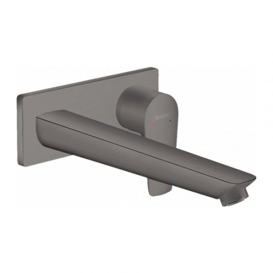 Смеситель для раковины hansgrohe Talis E настенный с длинным изливом 71734340, шлифованный черный хром