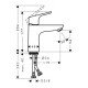 Смеситель для раковины Hansgrohe CoolStart 100 однорычажный, без сливного набора 31509000, хром Смеситель для раковины Hansgrohe CoolStart 100 однорычажный, без сливного набора 31509000, хром