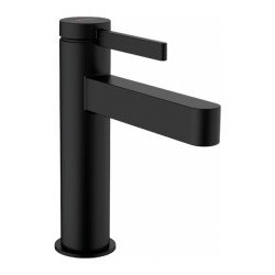 Finoris Смеситель для раковины, однорычажный, 110 со сливным гарнитуром 76020670, матовый черный Finoris Смеситель для раковины, однорычажный, 110 со сливным гарнитуром 76020670, матовый черный