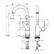 Смеситель для раковины Hansgrohe Novus однорычажный, 240, без сливного гарнитура, поворотный излив 120° 71128000, хром
