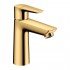 Смеситель для раковины Hansgrohe Talis E 110, однорычажный, CoolStart, без сливного набора 71714990, полированное золото