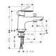 Смеситель для ванны и душа Monotrou, 2 уровня расхода воды Hansgrohe Vernis Blend 71446000, хром