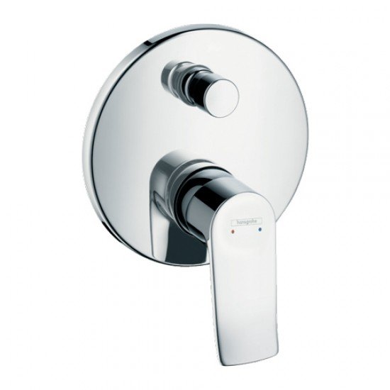 Смеситель для ванны Hansgrohe Metris, однорычажный, СМ, со встроенной защитной комбинацией в соот. с EN1717 31487000, хром