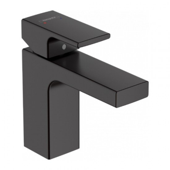 Смеситель для раковины 100, без сливного набора Hansgrohe Vernis Shape 71569670, матовый черный