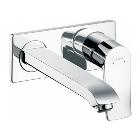 Смеситель hansgrohe Metris для раковины настенный с длинным изливом 31086000, хром