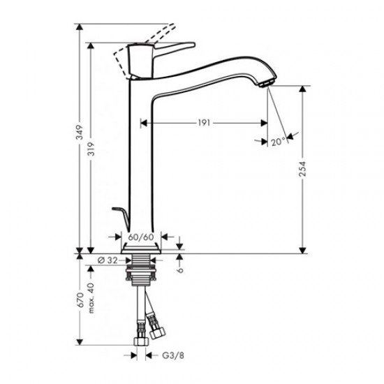 Смеситель hansgrohe Metropol Classic для раковины 31303000, хром