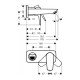 Смеситель для раковины hansgrohe Talis E настенный 71732000, хром