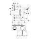 Смеситель hansgrohe Metris S для раковины настенный 31162000, хром