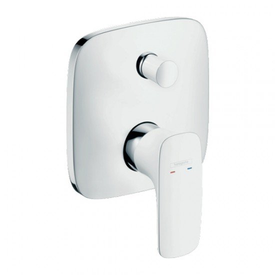 Смеситель hansgrohe PuraVida для ванны 15445400, белый/хром Смеситель hansgrohe PuraVida для ванны 15445400, белый/хром