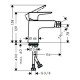 Смеситель для биде Hansgrohe Talis E однорычажный, со сливным клапаном push-open 71721000, хром