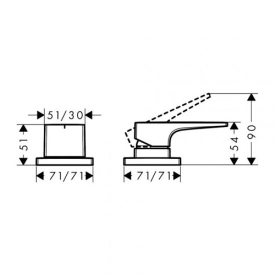 Смеситель hansgrohe Metropol 74548000, хром