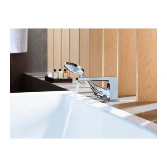 Смеситель на край ванны, на 3 отверстия, с рукояткой-петлей Hansgrohe 74550000, хром