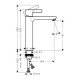 Смеситель hansgrohe Metris S для раковины 31026000, хром