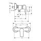 Смеситель hansgrohe Metris для душа 31680000, хром