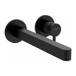 Finoris Смеситель для раковины, однорычажный, скрытого монтажа, настенный, с изливом 22,8 см 76050670, матовый черный Finoris Смеситель для раковины, однорычажный, скрытого монтажа, настенный, с изливом 22,8 см 76050670, матовый черный